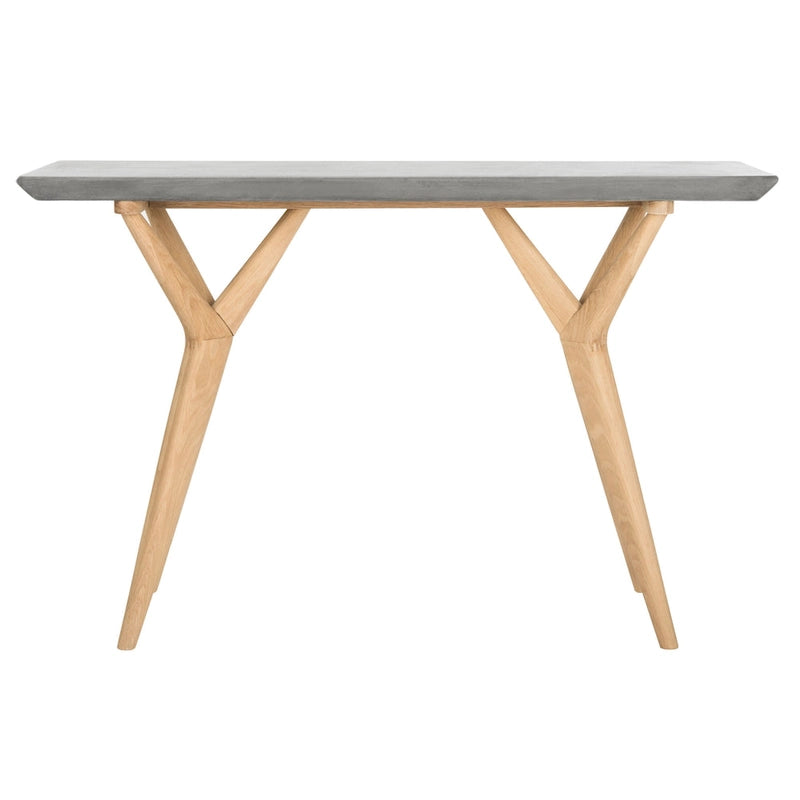 SAFAVIEH Jablenka Console moderne en béton gris foncé pour intérieur/extérieur - 47,2 x 15,8 x 29,9 - 47Lx16Px30H