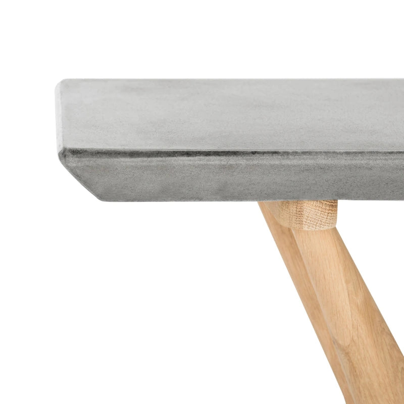 SAFAVIEH Jablenka Console moderne en béton gris foncé pour intérieur/extérieur - 47,2 x 15,8 x 29,9 - 47Lx16Px30H