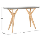 SAFAVIEH Jablenka Console moderne en béton gris foncé pour intérieur/extérieur - 47,2 x 15,8 x 29,9 - 47Lx16Px30H