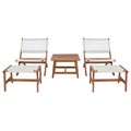 SAFAVIEH Lissy Ensemble Table et Chaises d'Extérieur Acacia/Corde - 24W x 28D x 31H