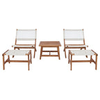SAFAVIEH Lissy Ensemble Table et Chaises d'Extérieur Acacia/Corde - 24W x 28D x 31H
