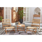 SAFAVIEH Lissy Ensemble Table et Chaises d'Extérieur Acacia/Corde - 24W x 28D x 31H