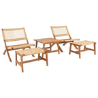 SAFAVIEH Lissy Ensemble Table et Chaises d'Extérieur Acacia/Corde - 24W x 28D x 31H