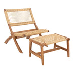 SAFAVIEH Lissy Ensemble Table et Chaises d'Extérieur Acacia/Corde - 24W x 28D x 31H