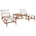 SAFAVIEH Lissy Ensemble Table et Chaises d'Extérieur Acacia/Corde - 24W x 28D x 31H