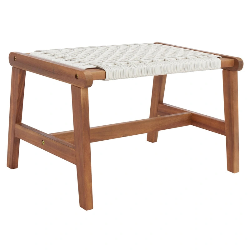 SAFAVIEH Lissy Ensemble Table et Chaises d'Extérieur Acacia/Corde - 24W x 28D x 31H