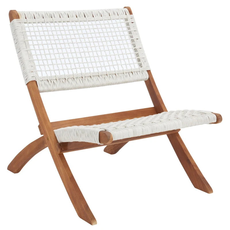 SAFAVIEH Lissy Ensemble Table et Chaises d'Extérieur Acacia/Corde - 24W x 28D x 31H