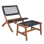 SAFAVIEH Lissy Ensemble Table et Chaises d'Extérieur Acacia/Corde - 24W x 28D x 31H
