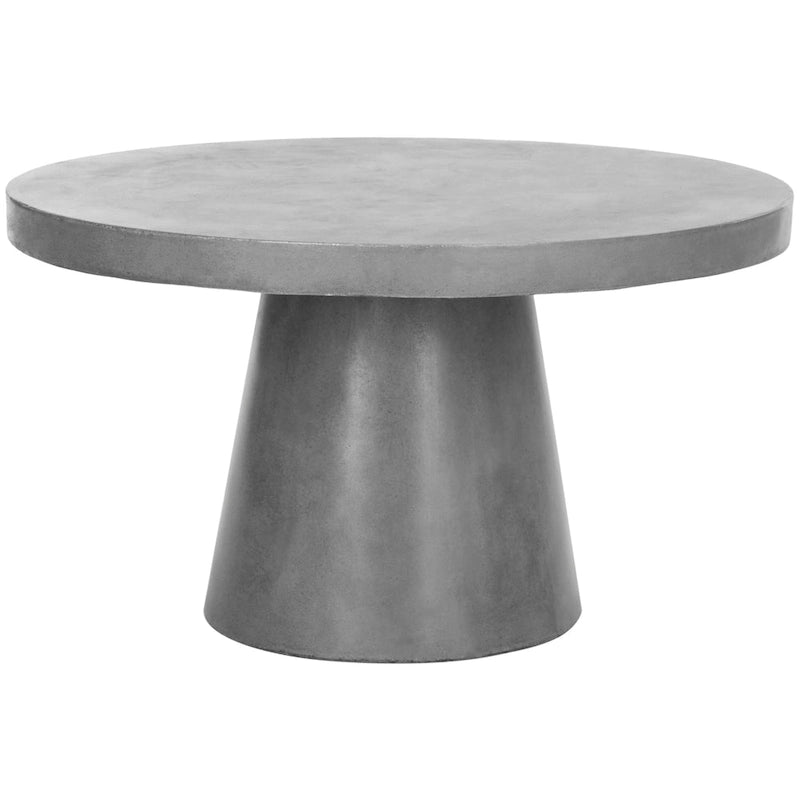 SAFAVIEH Kader Table basse ronde moderne en béton gris foncé pour l'intérieur/l'extérieur - 27,6 x 27,6 x 15,8 - 28Lx28Px16H