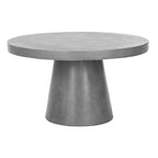 SAFAVIEH Kader Table basse ronde moderne en béton gris foncé pour l'intérieur/l'extérieur - 27,6 x 27,6 x 15,8 - 28Lx28Px16H