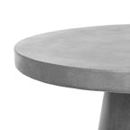 SAFAVIEH Kader Table basse ronde moderne en béton gris foncé pour l'intérieur/l'extérieur - 27,6 x 27,6 x 15,8 - 28Lx28Px16H