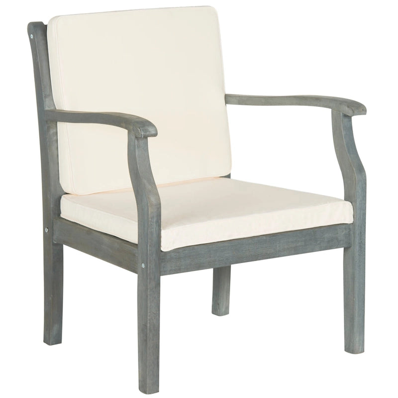 SAFAVIEH Outdoor Vergilia Ensemble de patio 5 pièces en bois d'acacia - 26L x 32P x 25H