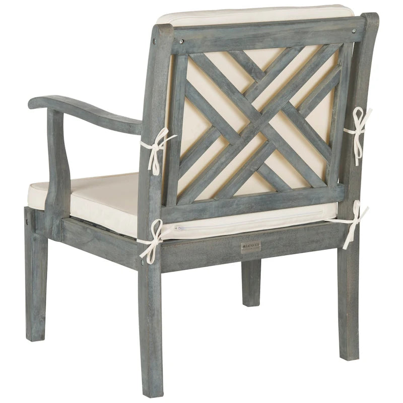 SAFAVIEH Outdoor Vergilia Ensemble de patio 5 pièces en bois d'acacia - 26L x 32P x 25H