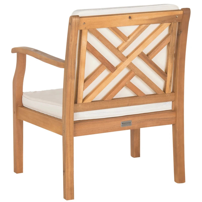 SAFAVIEH Outdoor Vergilia Ensemble de patio 5 pièces en bois d'acacia - 26L x 32P x 25H