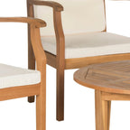 SAFAVIEH Outdoor Vergilia Ensemble de patio 5 pièces en bois d'acacia - 26L x 32P x 25H