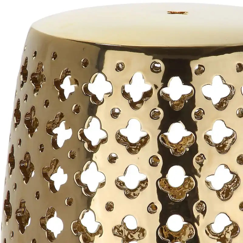 Tabouret de jardin décoratif en céramique blanche Idell de SAFAVIEH