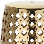 Tabouret de jardin décoratif en céramique blanche Idell de SAFAVIEH
