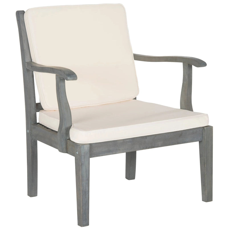 SAFAVIEH Maryam Salon de jardin 4 pièces en bois d'acacia - 48 L x 32 P x 25 H