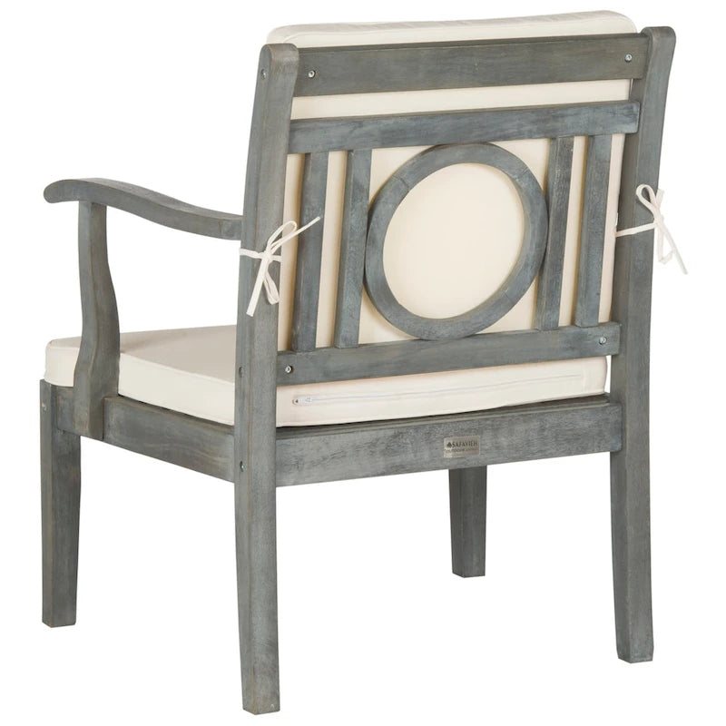 SAFAVIEH Maryam Salon de jardin 4 pièces en bois d'acacia - 48 L x 32 P x 25 H