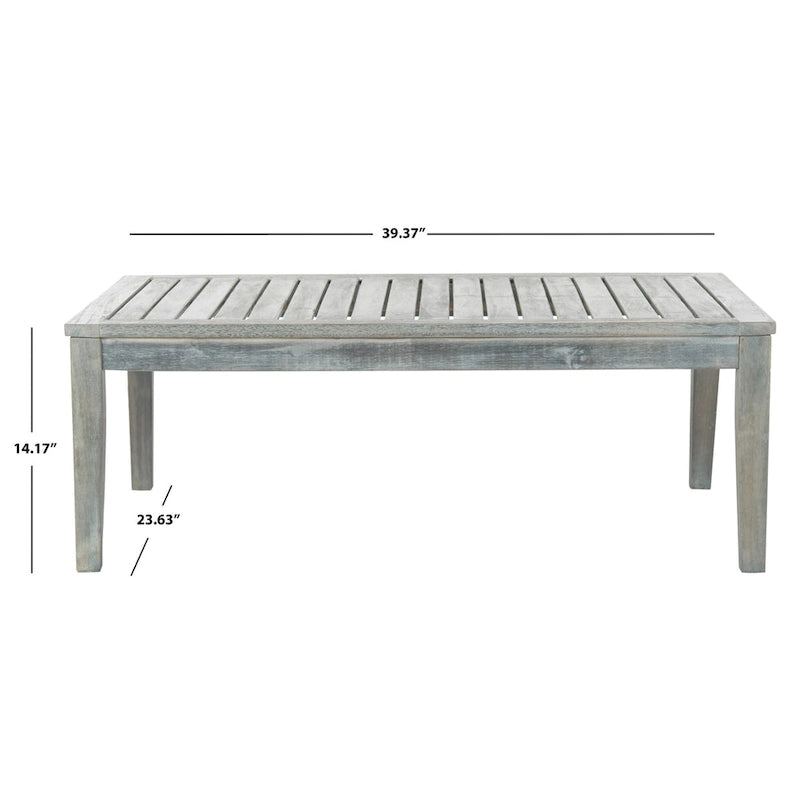 SAFAVIEH Maryam Salon de jardin 4 pièces en bois d'acacia - 48 L x 32 P x 25 H