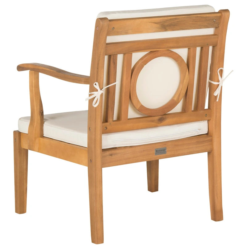 SAFAVIEH Maryam Salon de jardin 4 pièces en bois d'acacia - 48 L x 32 P x 25 H