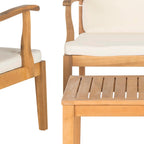 SAFAVIEH Maryam Salon de jardin 4 pièces en bois d'acacia - 48 L x 32 P x 25 H