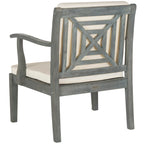 SAFAVIEH Bethli Mar Ensemble de patio 4 pièces en bois d'acacia - 48 larg. x 32 prof. x 25 haut.