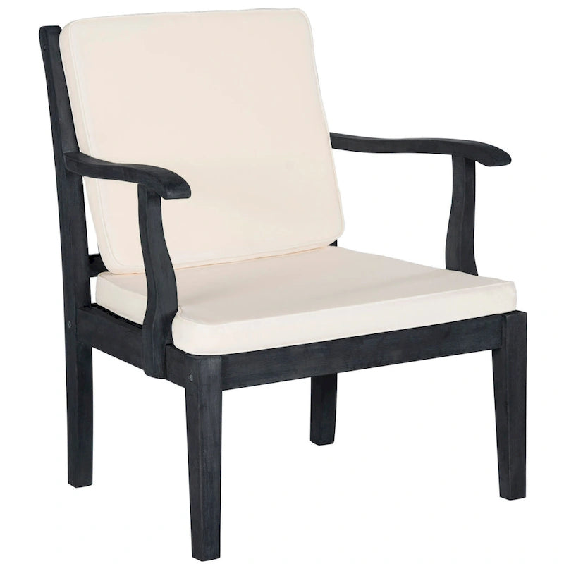 SAFAVIEH Bethli Mar Ensemble de patio 4 pièces en bois d'acacia - 48 larg. x 32 prof. x 25 haut.