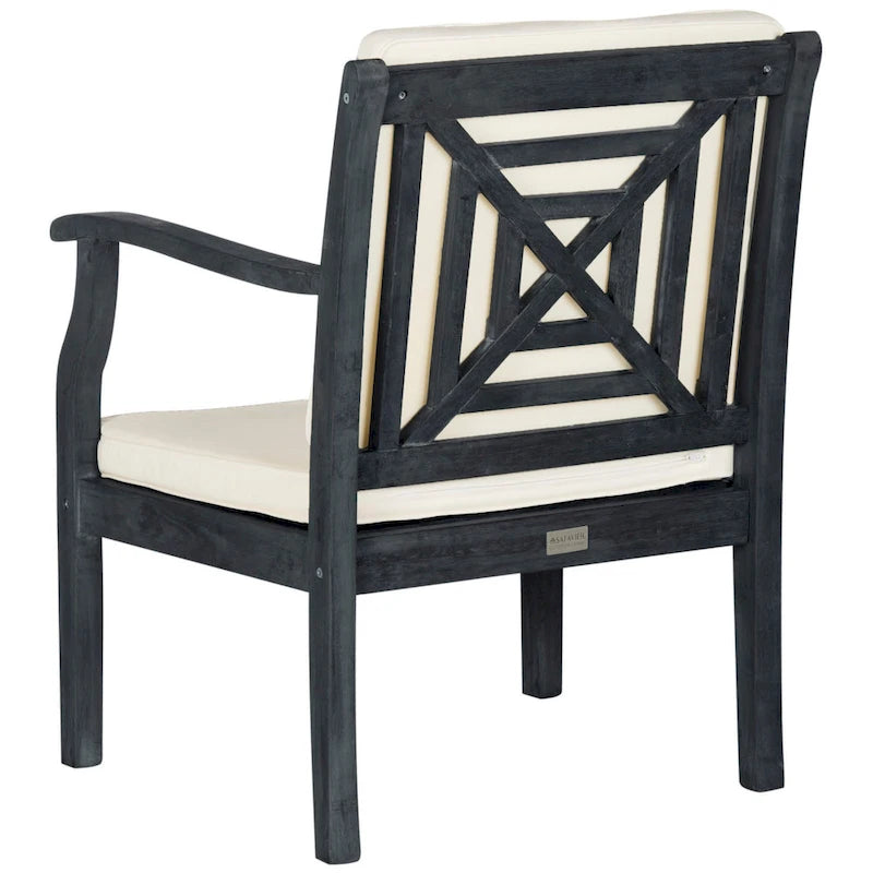 SAFAVIEH Bethli Mar Ensemble de patio 4 pièces en bois d'acacia - 48 larg. x 32 prof. x 25 haut.