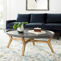 Table basse d'extérieur moderne en béton gris foncé Gunver de SAFAVIEH - 120 x 80 x 45 cm - 120Lx81Px46H