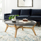 SAFAVIEH Outdoor Gunver Modern Concrete Dark Grey Coffee Table - 47.3 x 31.5 x 17.7 - 47Wx32Dx18H
