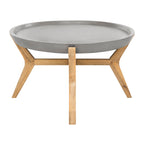 Table basse d'extérieur moderne en béton gris foncé Gunver de SAFAVIEH - 120 x 80 x 45 cm - 120Lx81Px46H