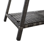 SAFAVIEH Ensemble de conversation de patio 4 pièces Zsolt en osier et acier d'extérieur - 42L x 31P x 21H