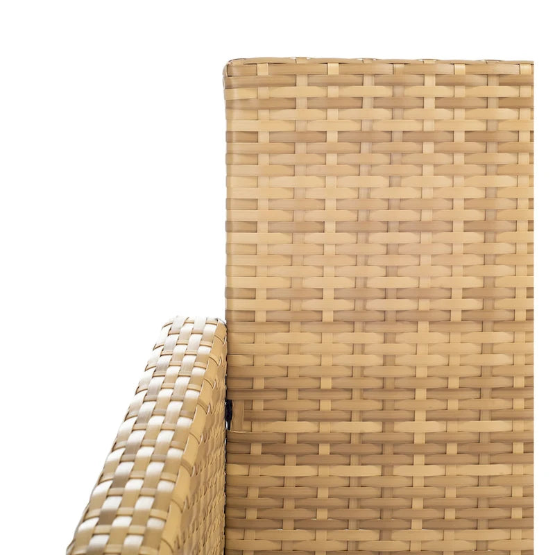 SAFAVIEH Ensemble de conversation de patio 4 pièces Zsolt en osier et acier d'extérieur - 42L x 31P x 21H