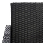 SAFAVIEH Ensemble de conversation de patio 4 pièces Zsolt en osier et acier d'extérieur - 42L x 31P x 21H