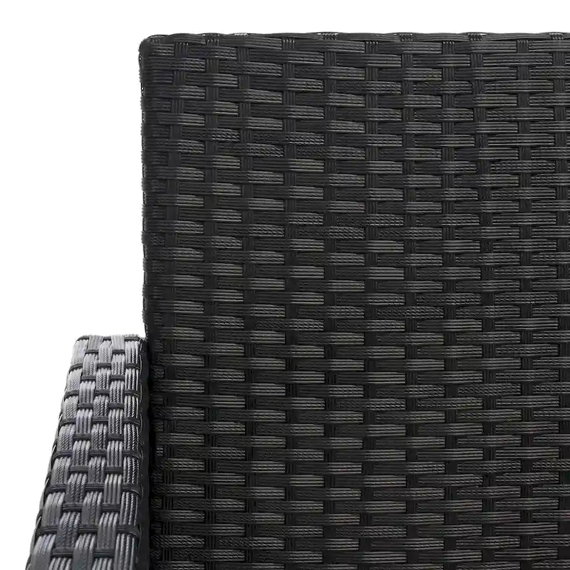 SAFAVIEH Ensemble de conversation de patio 4 pièces Zsolt en osier et acier d'extérieur - 42L x 31P x 21H