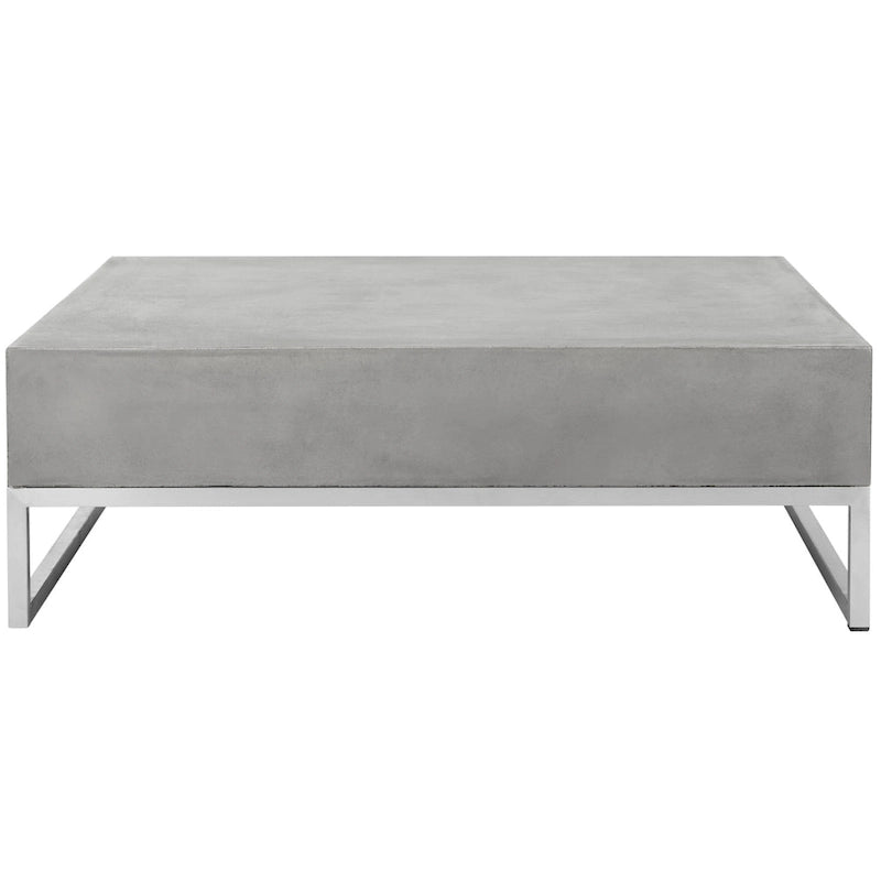 SAFAVIEH Dajana Dark Grey Modern Concrete Indoor/ Outdoor Coffee Table - 34.3 x 34.3 x 11.4 - 34Wx34Dx11H