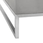 SAFAVIEH Dajana Table Basse Moderne d'Intérieur/Extérieur en Béton Gris Foncé - 34,3 x 34,3 x 11,4 - 34Lx34Px11H