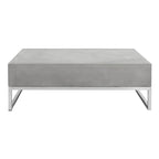 SAFAVIEH Dajana Table Basse Moderne d'Intérieur/Extérieur en Béton Gris Foncé - 34,3 x 34,3 x 11,4 - 34Lx34Px11H