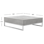 SAFAVIEH Dajana Table Basse Moderne d'Intérieur/Extérieur en Béton Gris Foncé - 34,3 x 34,3 x 11,4 - 34Lx34Px11H