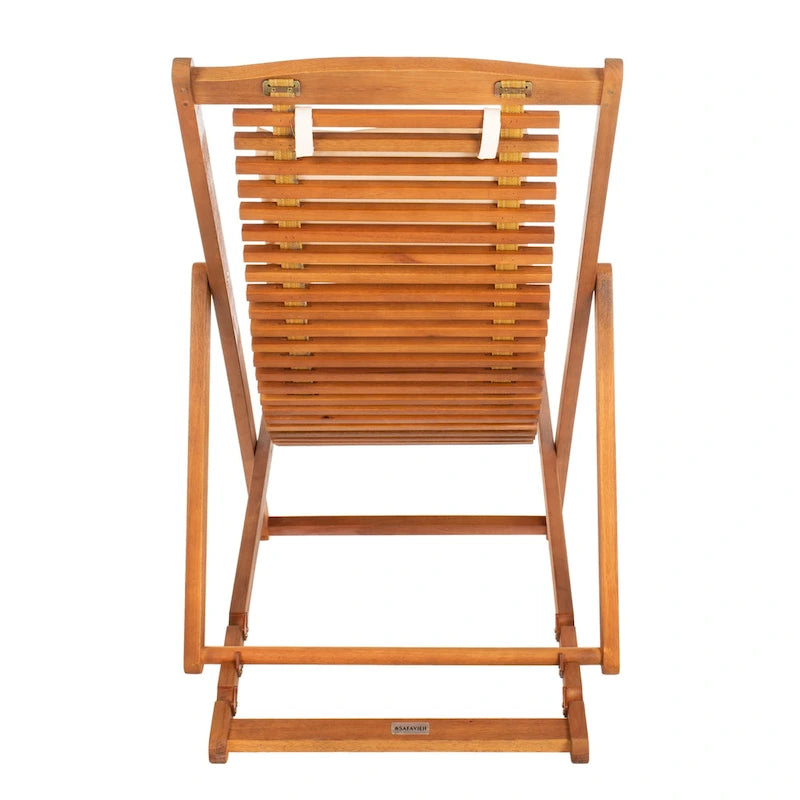 SAFAVIEH Chaise de relaxation d'extérieur Makena avec coussin (lot de 2) - 24L x 39P x 38H