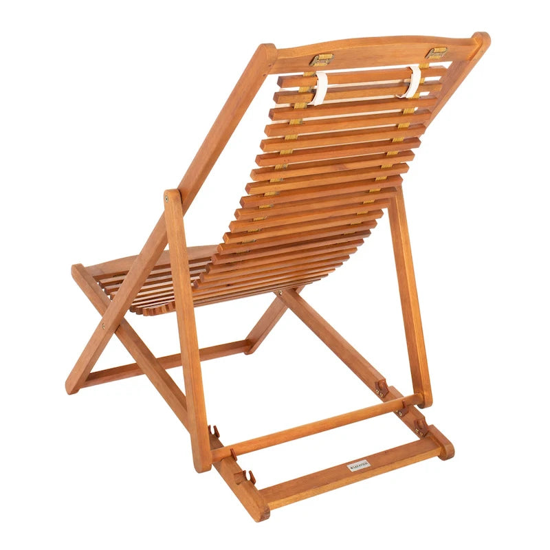 SAFAVIEH Chaise de relaxation d'extérieur Makena avec coussin (lot de 2) - 24L x 39P x 38H