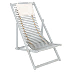 SAFAVIEH Chaise de relaxation d'extérieur Makena avec coussin (lot de 2) - 24L x 39P x 38H