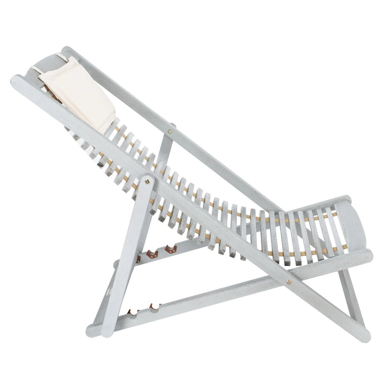 SAFAVIEH Chaise de relaxation d'extérieur Makena avec coussin (lot de 2) - 24L x 39P x 38H