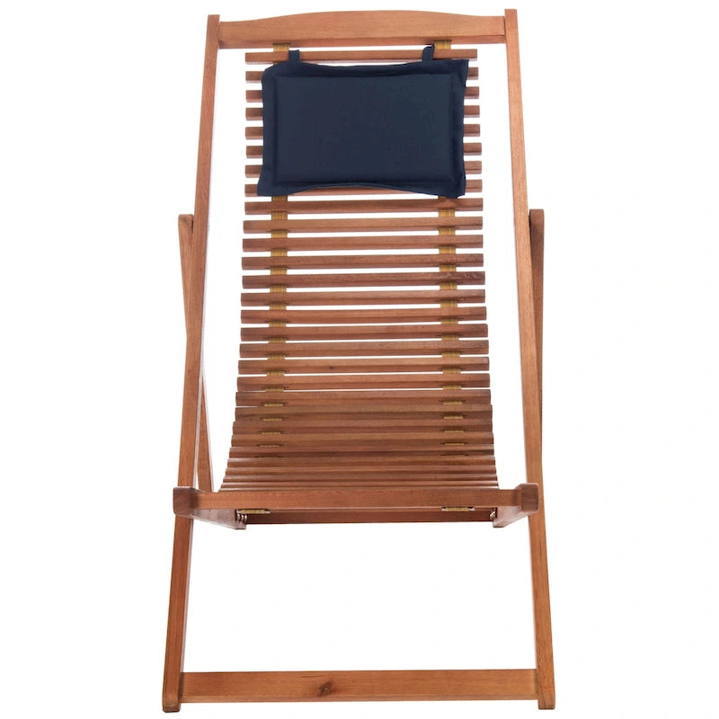 SAFAVIEH Chaise de relaxation d'extérieur Makena avec coussin (lot de 2) - 24L x 39P x 38H