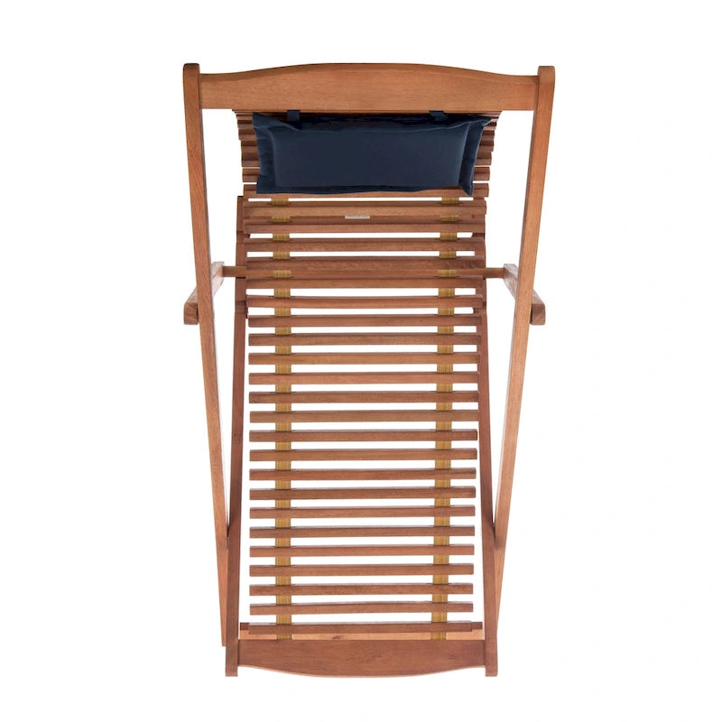 SAFAVIEH Chaise de relaxation d'extérieur Makena avec coussin (lot de 2) - 24L x 39P x 38H
