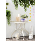 SAFAVIEH Outdoor Tatyanna Annalise Iron Accent Table - 36W x 19D x 29H