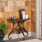 SAFAVIEH Table d'appoint d'extérieur Tatyanna Annalise en fer - 36L x 19P x 29H