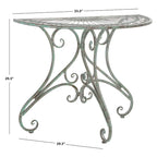 SAFAVIEH Table d'appoint d'extérieur Tatyanna Annalise en fer - 36L x 19P x 29H