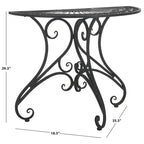 SAFAVIEH Table d'appoint d'extérieur Tatyanna Annalise en fer - 36L x 19P x 29H